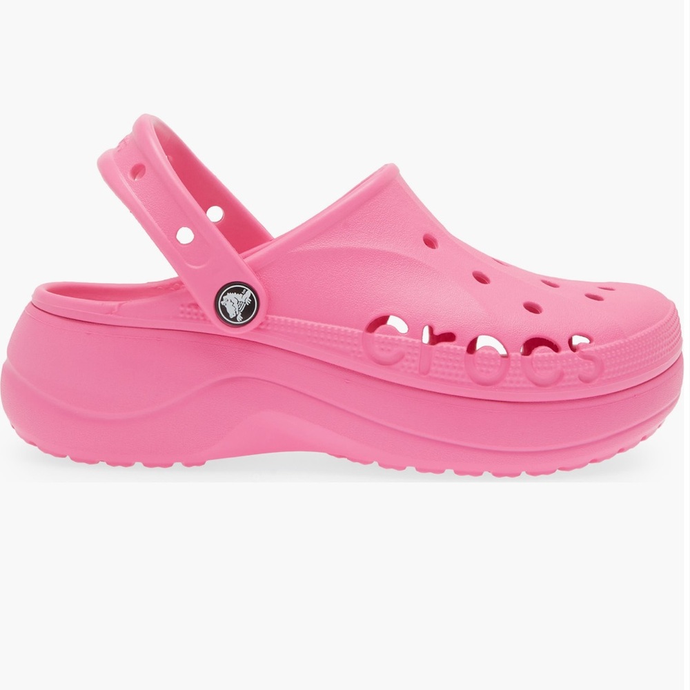 CROCS Pink Classic Platform Clog